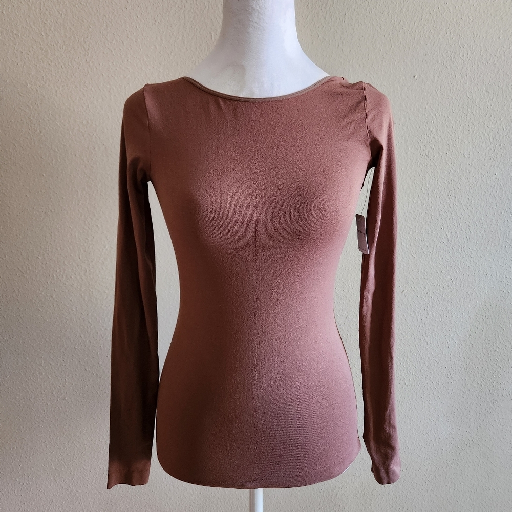 FREE PEOPLE intimately brown stretchy top